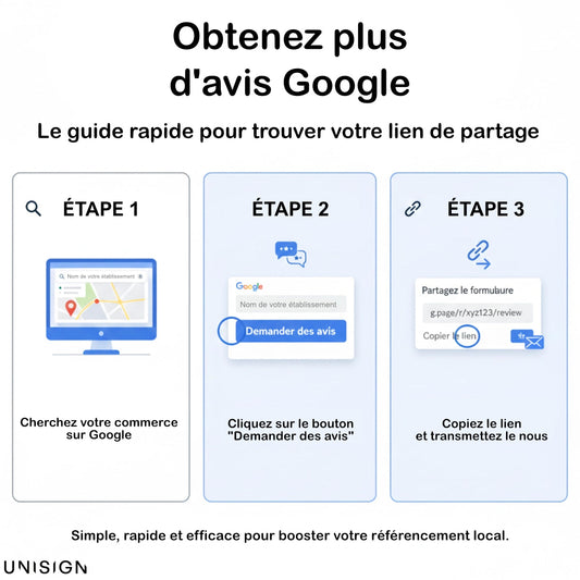 Support QR Code Personnalisé – Plaque Gravée – Avis Google, NFC – Restaurant & Hôtellerie - Professionnels UNISIGN