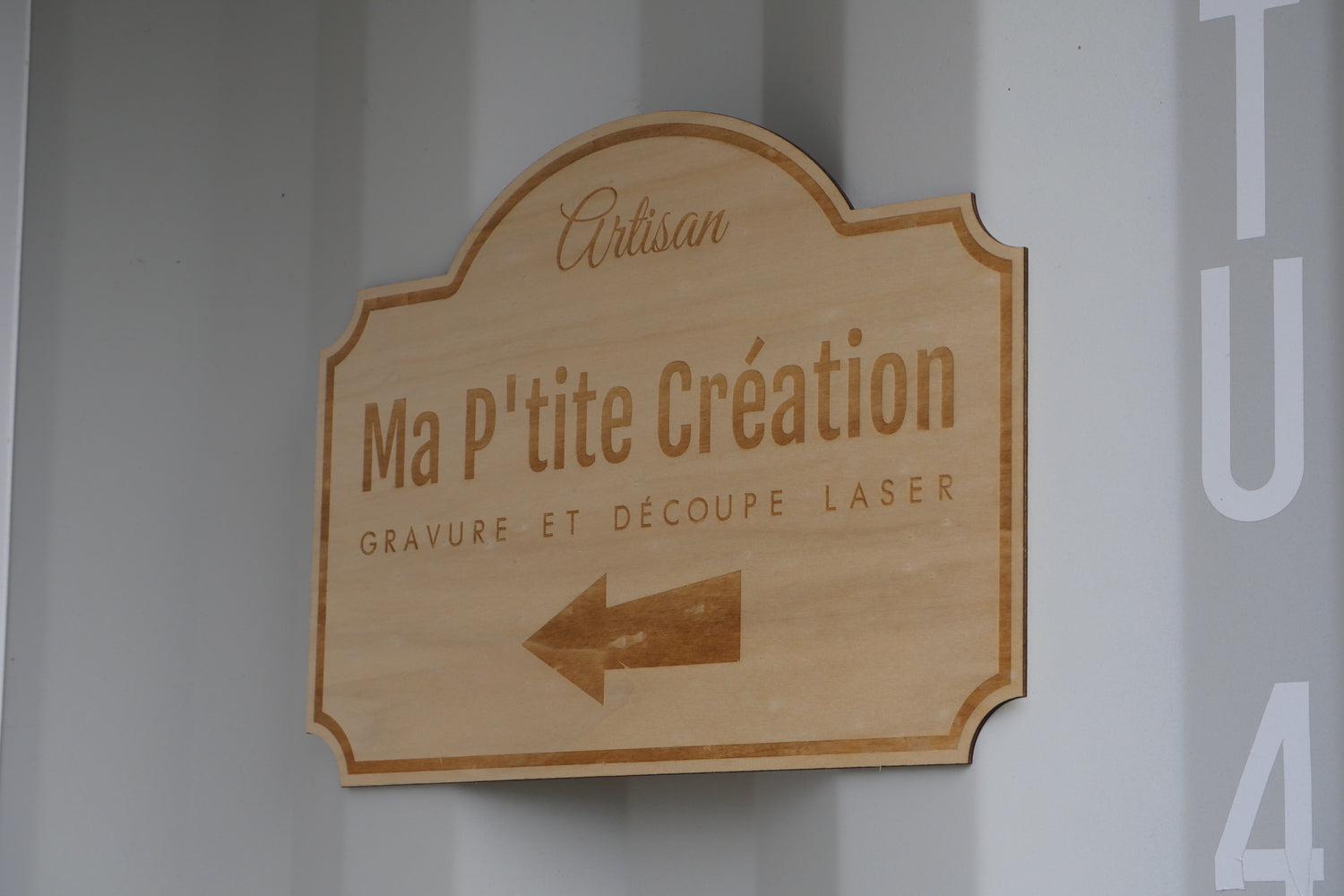 Gravure sur bois "Ma p'tite création"