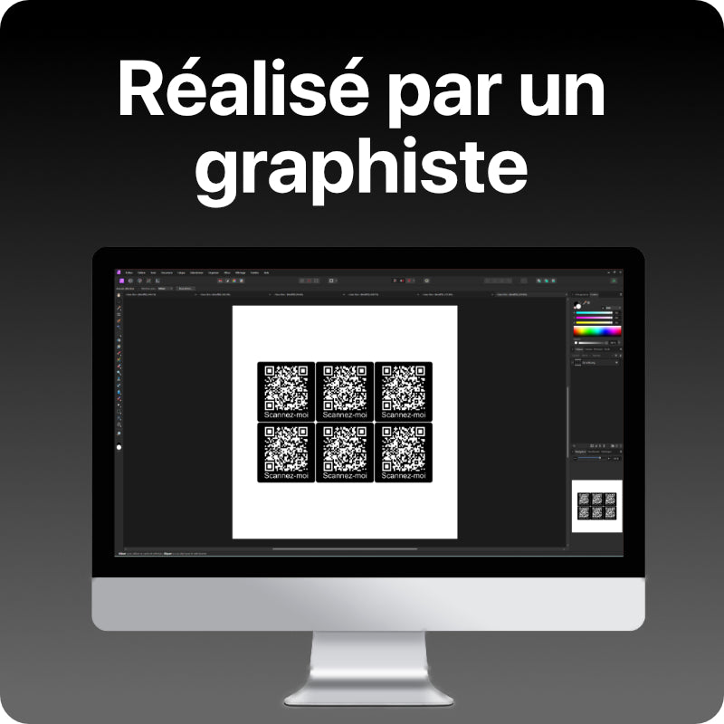 plaque qr code montrer sur un écran