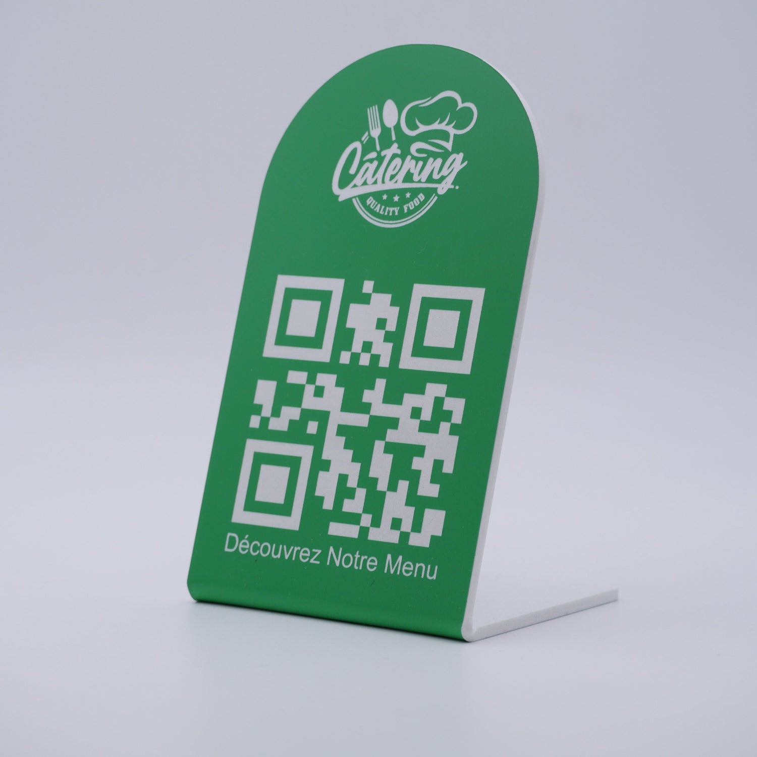 Chevalet de table QR code vert