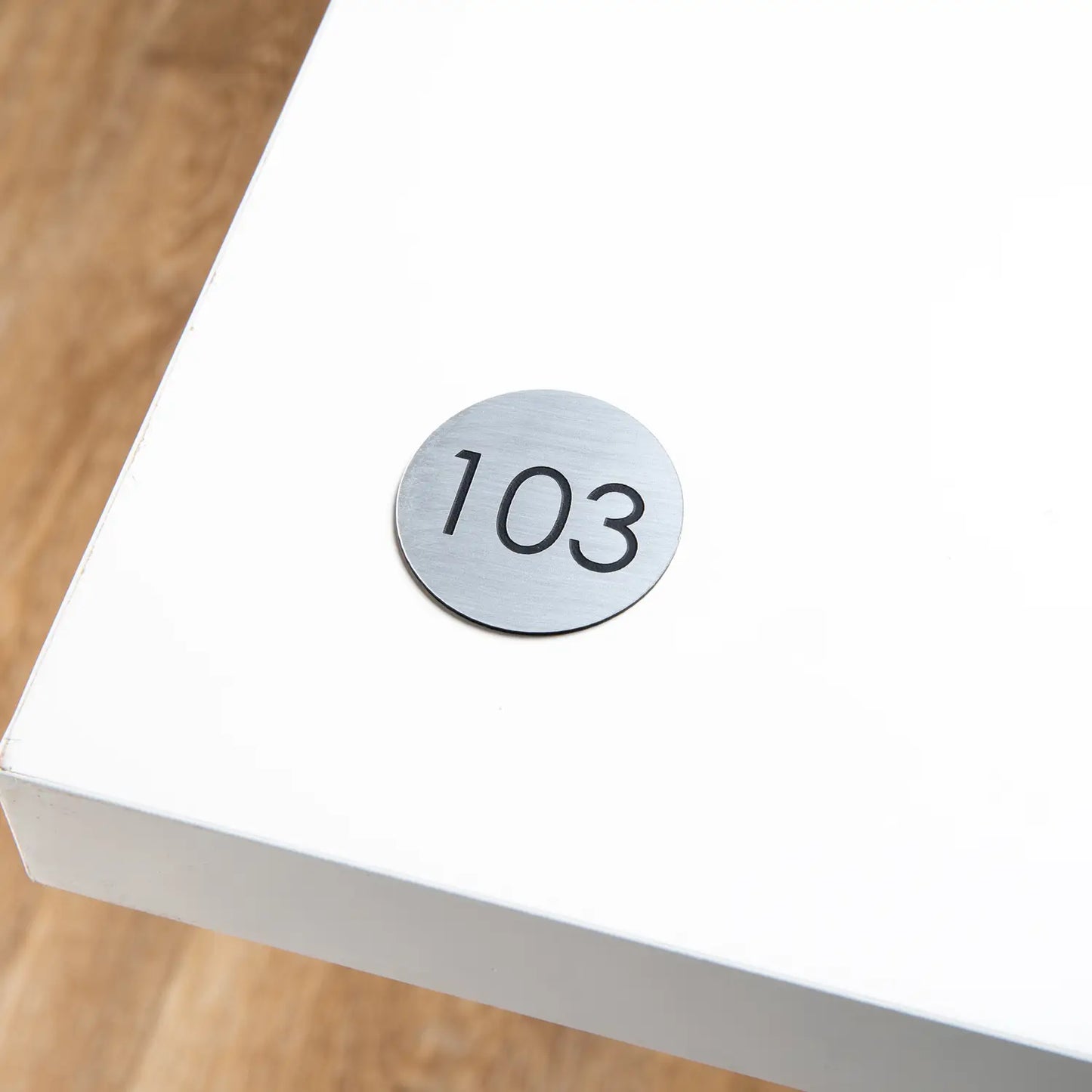 Engraved Round Table Number - 3 x 3 cm