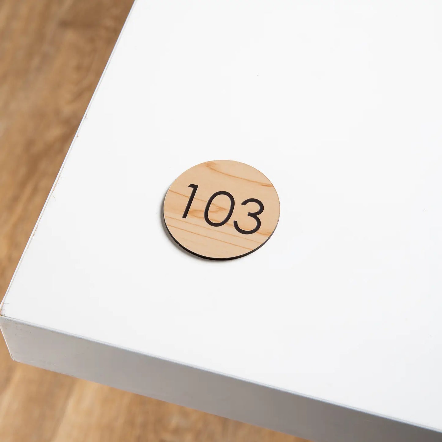 Engraved Round Table Number - 3 x 3 cm