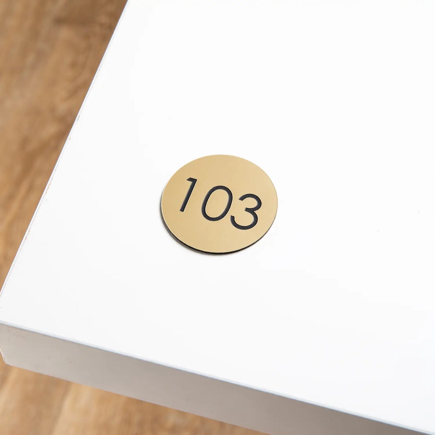 Engraved Round Table Number - 3 x 3 cm