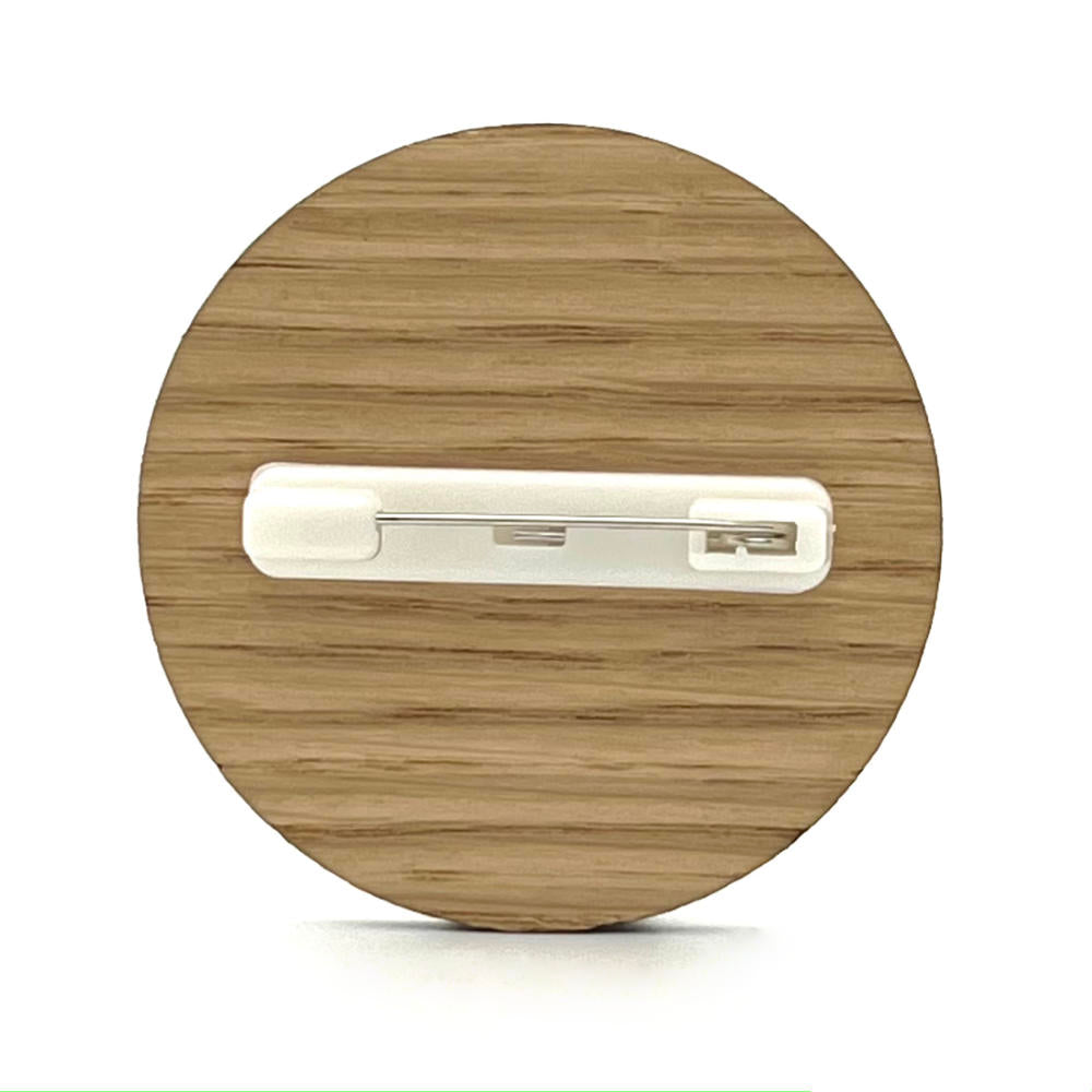 Badge en Bois Personnalisable pour Mariage, Cadeau pour Témoin d'EVJF Champêtre - Unisign