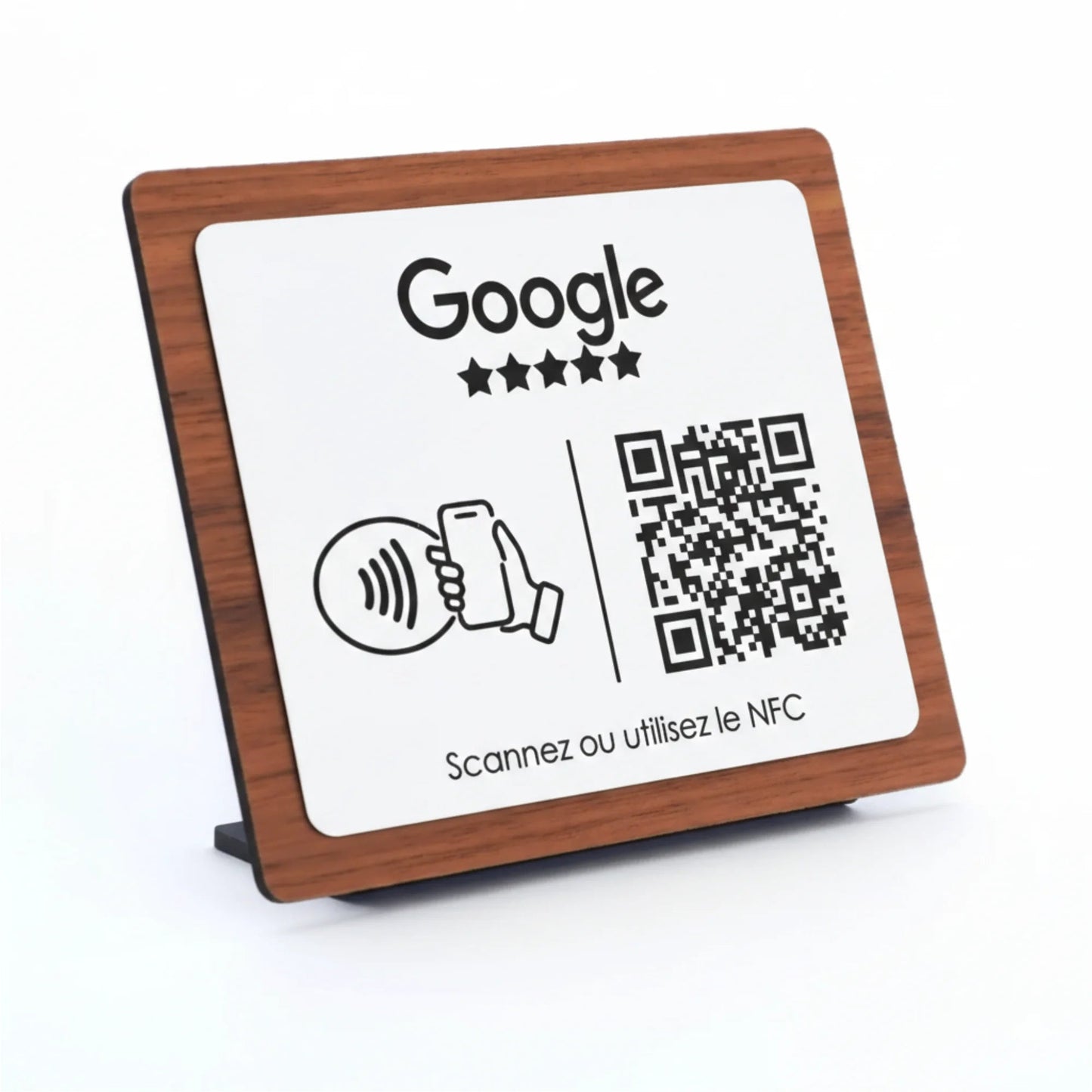 Chevalet QR Code + NFC Personnalisé - Avis Google - Professionnels UNISIGN