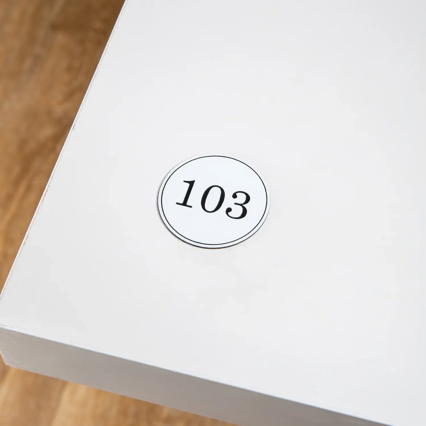 Engraved Round Table Number - 3 x 3 cm