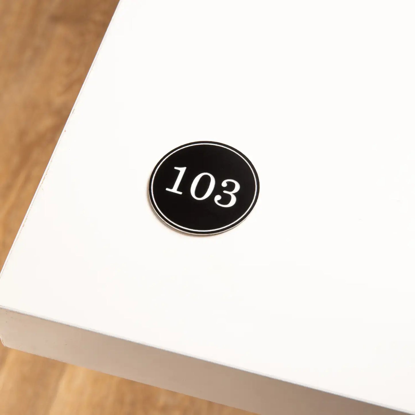 Engraved Round Table Number - 3 x 3 cm