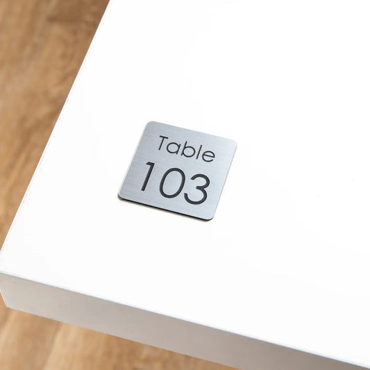 Numéro de Table - Carré - Gravé