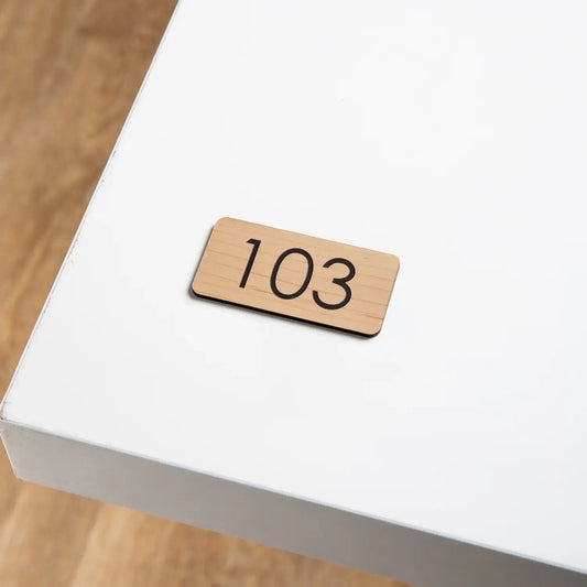 Numéro de Table Gravée - Rectangle