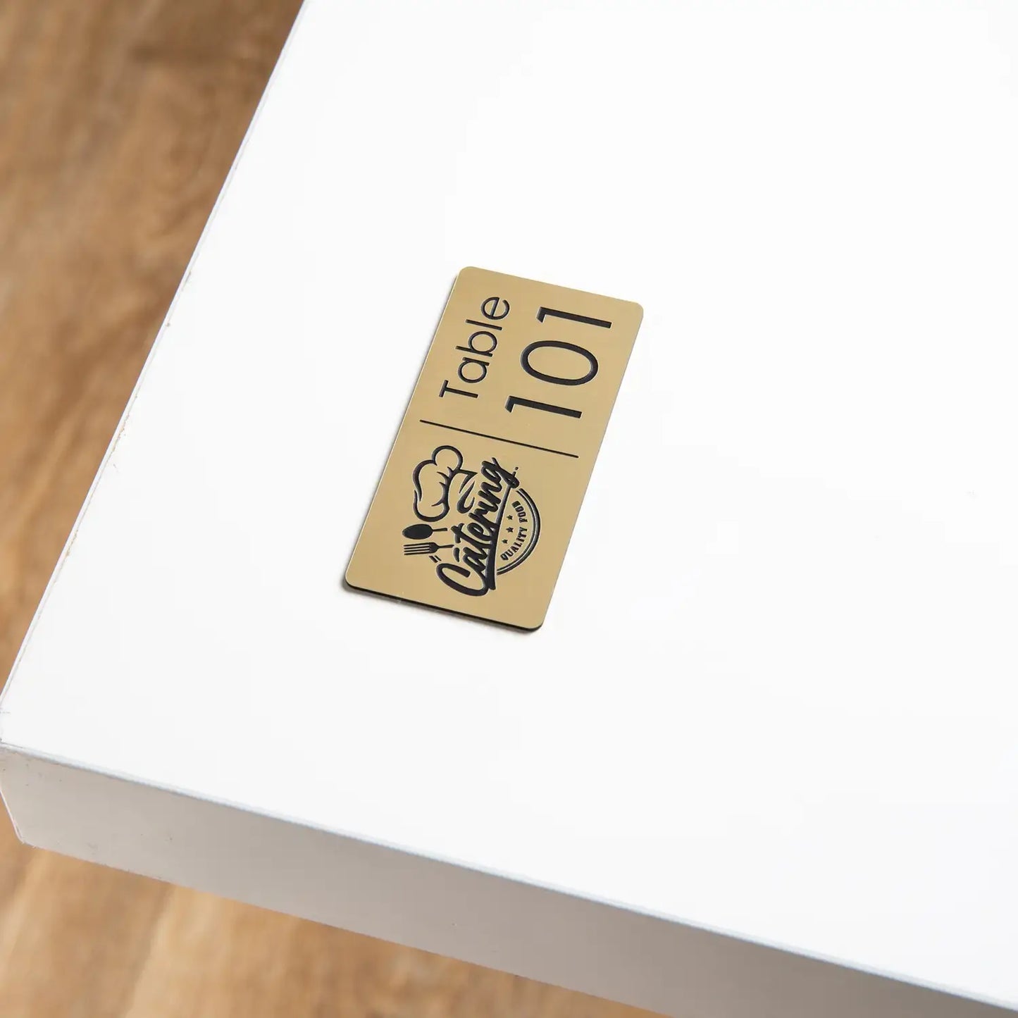 Table Number + Your Logo (2 x 4 cm)