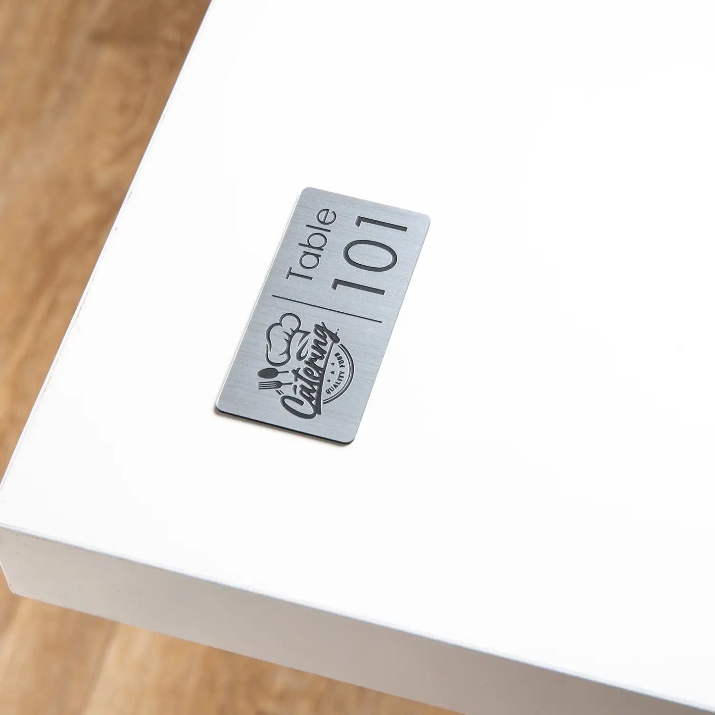Table Number + Your Logo (2 x 4 cm)