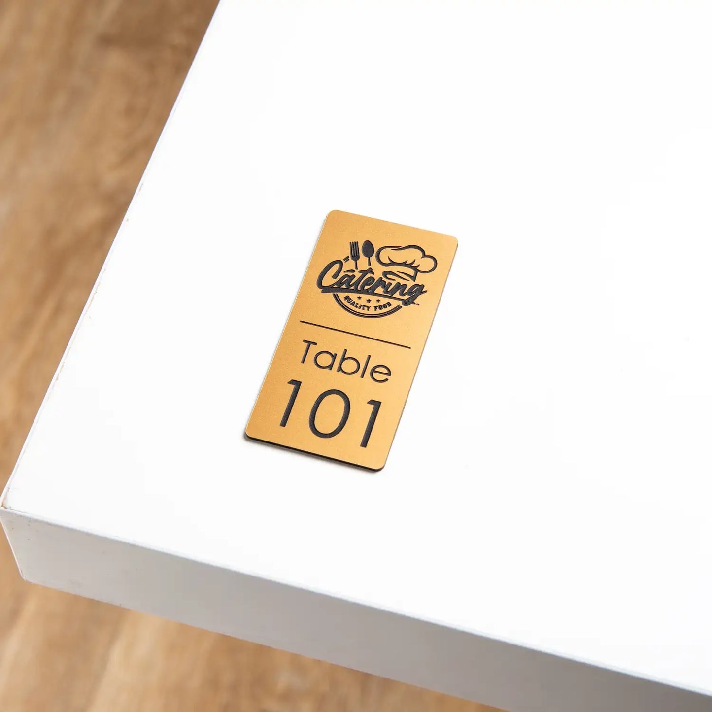 Table Number + Your Logo (2 x 4 cm)