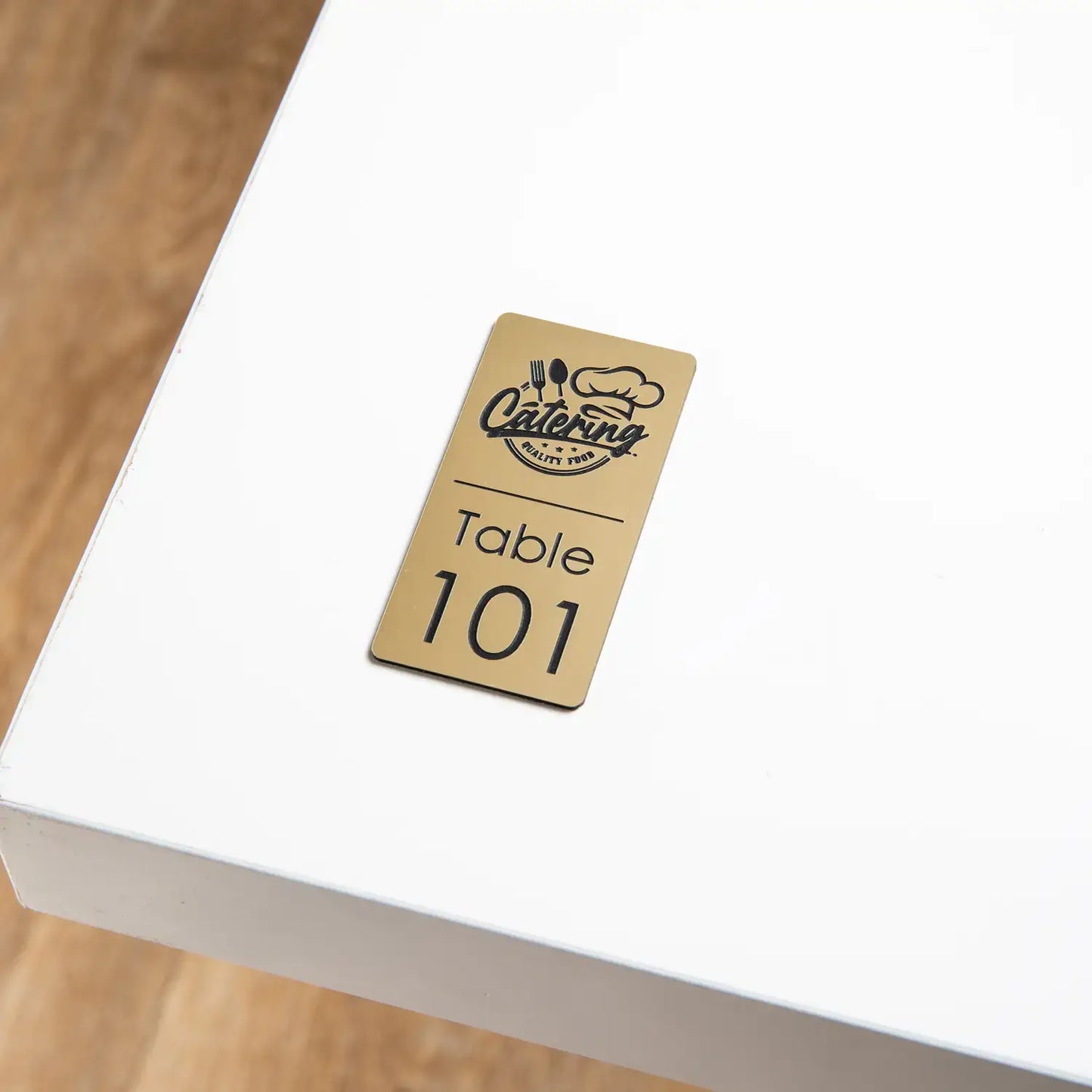 Table Number + Your Logo (2 x 4 cm)