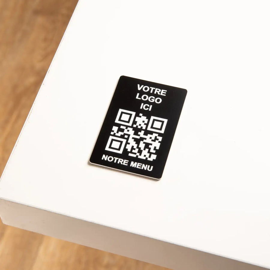Plaque QR code - Rectangle + Logo (4 x 6 cm) UNISIGN