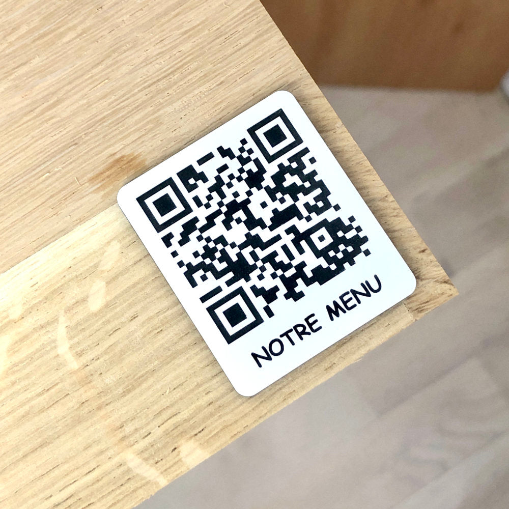 support QR code pour menu sans contact restaurant bar