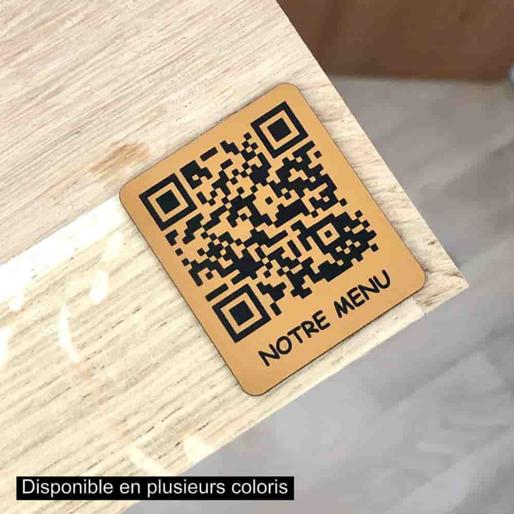 support QR code pour menu sans contact restaurant bar