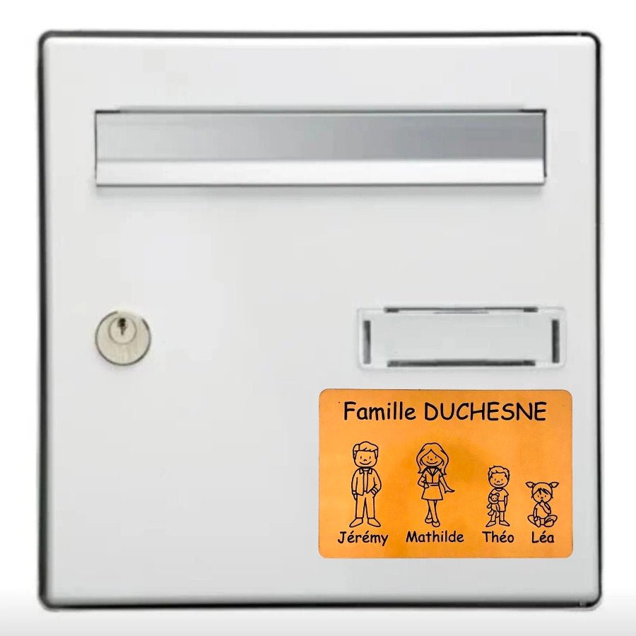 Plaque boite aux lettre Famille - Personnalisé - Unisign