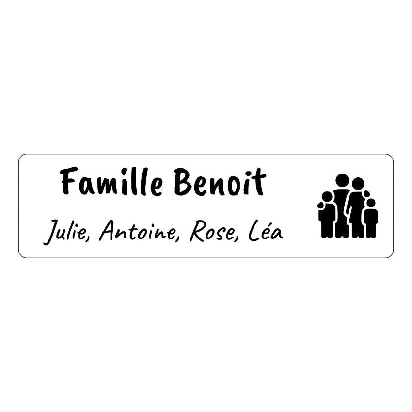 Plaque Boite aux Lettres Personnalisé Famille - Unisign