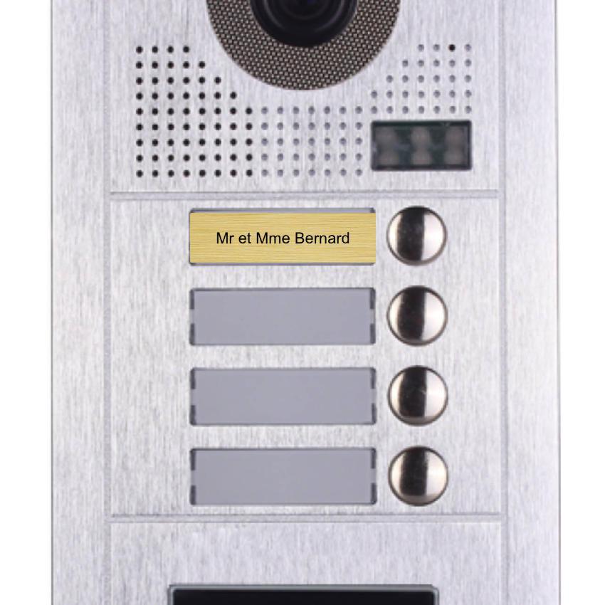 Plaque d'interphone - de sonnette - Taille standards - Unisign