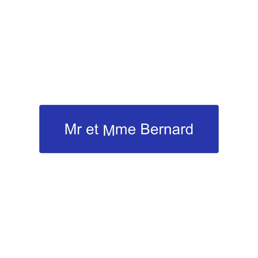 Plaque d'interphone - de sonnette - Taille standards - Unisign