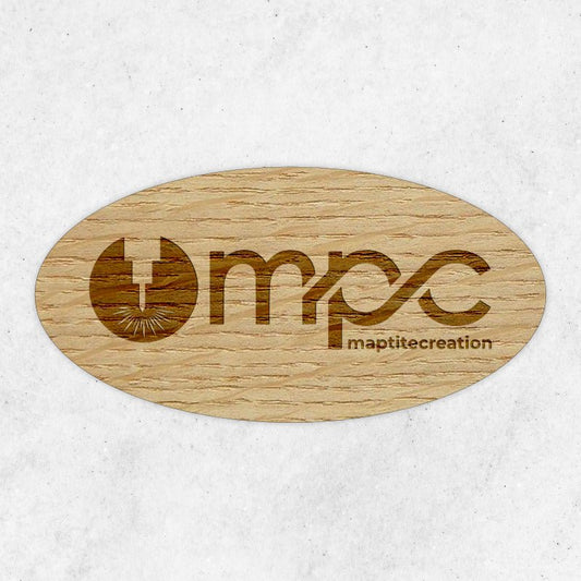 Plaque en Bois Gravée Personnalisée - Oval - Unisign