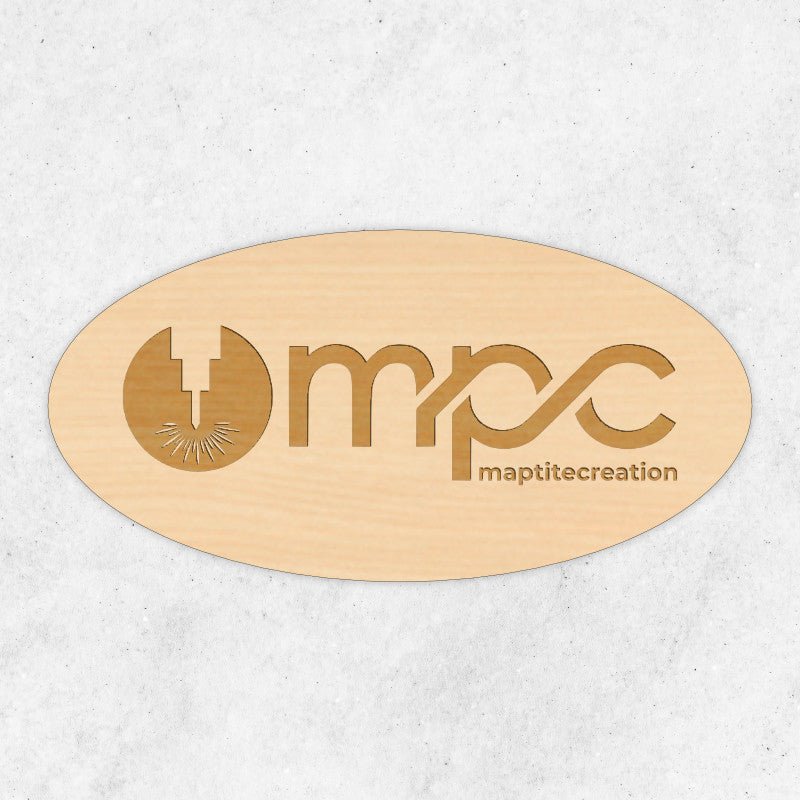 Plaque en Bois Gravée Personnalisée - Oval - Unisign