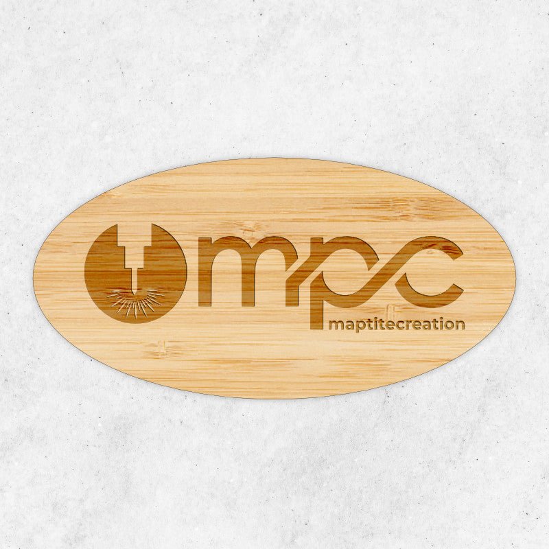 Plaque en Bois Gravée Personnalisée - Oval - Unisign