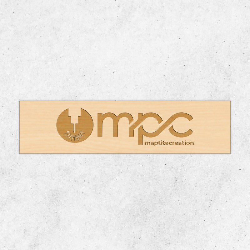 Plaque en Bois Gravée Personnalisée - Rectangle allongé - Unisign
