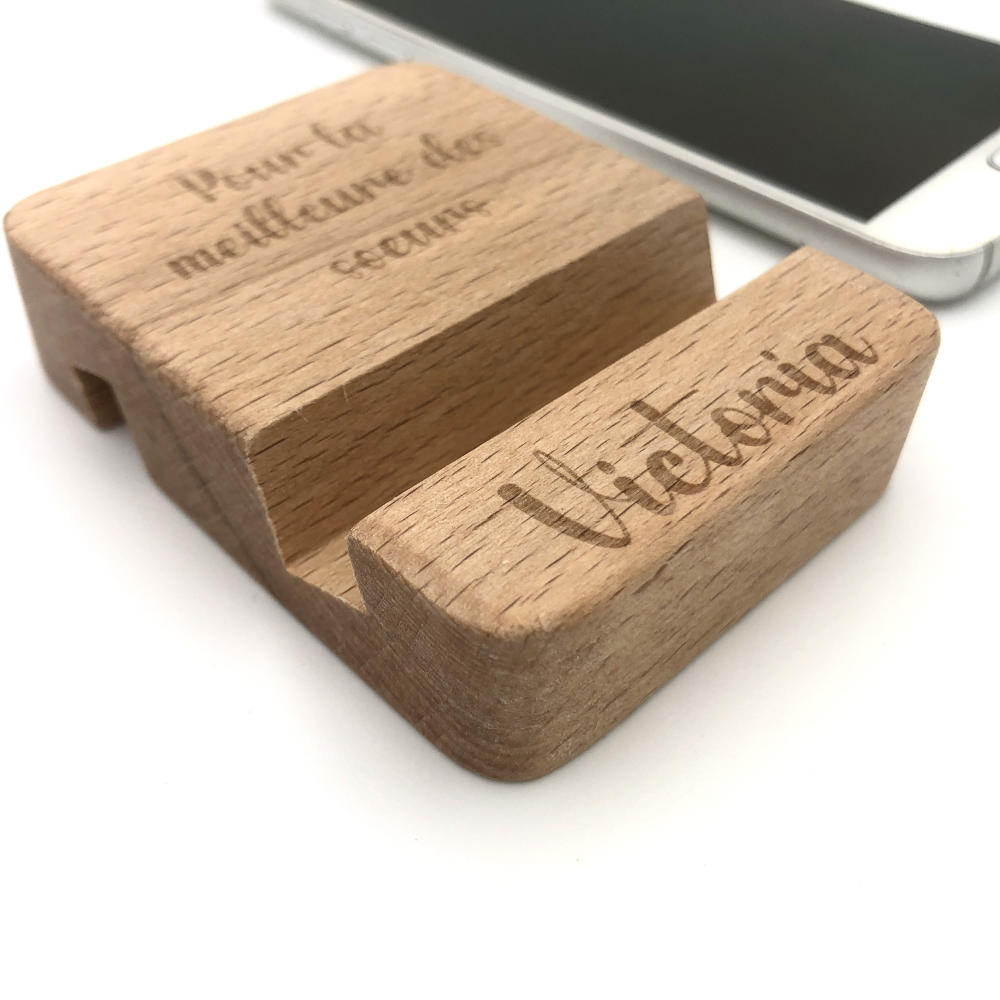 Support en bois pour téléphone portable - prix pas cher chez
