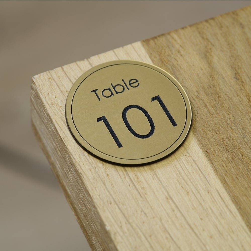 3 x 3 cm - Numéro de Table Rond - Unisign