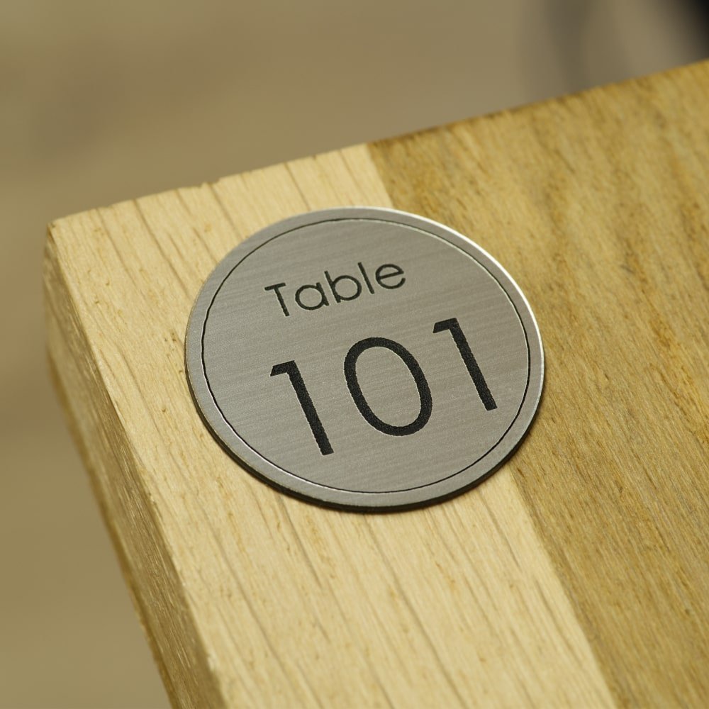 3 x 3 cm - Numéro de Table Rond - Unisign