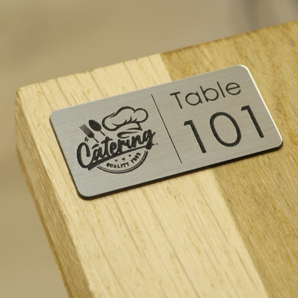 3 x 6 cm - Numéro de Table + Votre Logo - Unisign