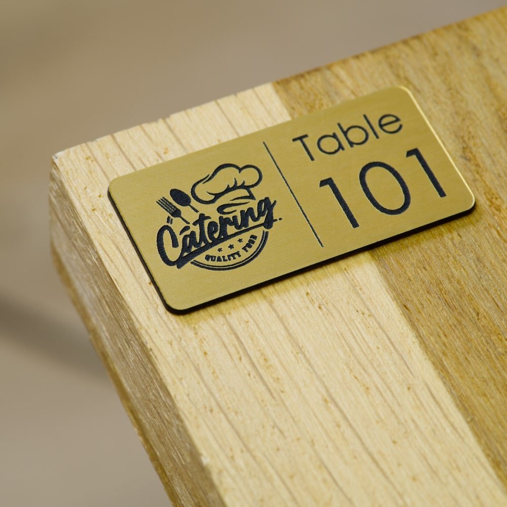 3 x 6 cm - Numéro de Table + Votre Logo - Unisign