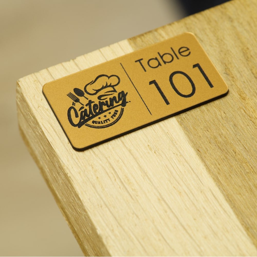 3 x 6 cm - Numéro de Table + Votre Logo - Unisign