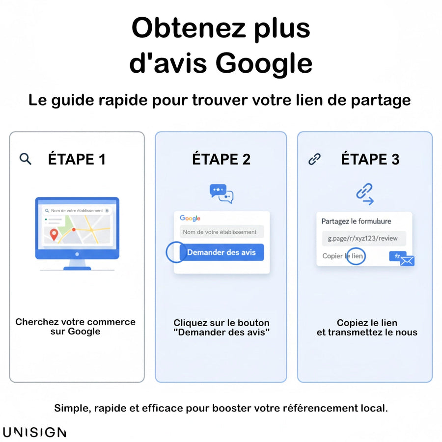 Support QR Code Personnalisé – Plaque Gravée – Avis Google, NFC – Restaurant & Hôtellerie - Professionnels UNISIGN