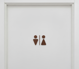 Signalétique Toilette H/F en Bois UNISIGN