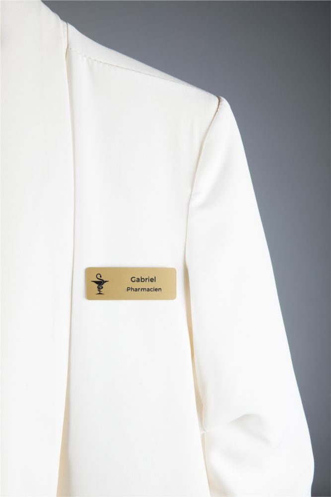 Badge Pharmacien Personnalisé avec Caducée UNISIGN