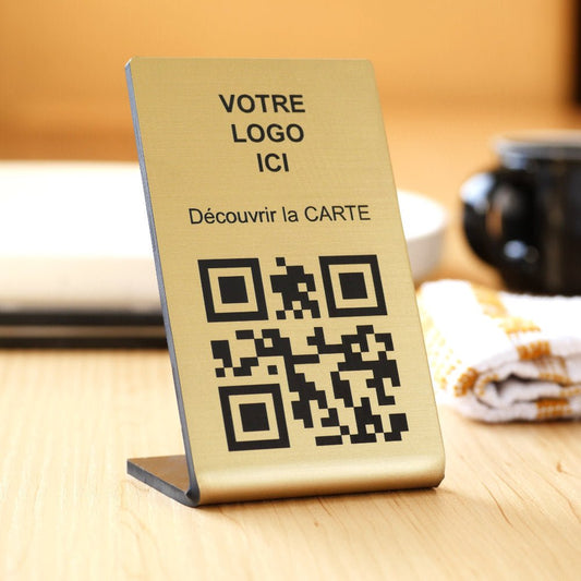 Chevalet de table QR Code avec Logo - Unisign