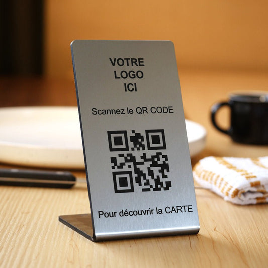 Chevalet de Table QR Code + Logo - Unisign