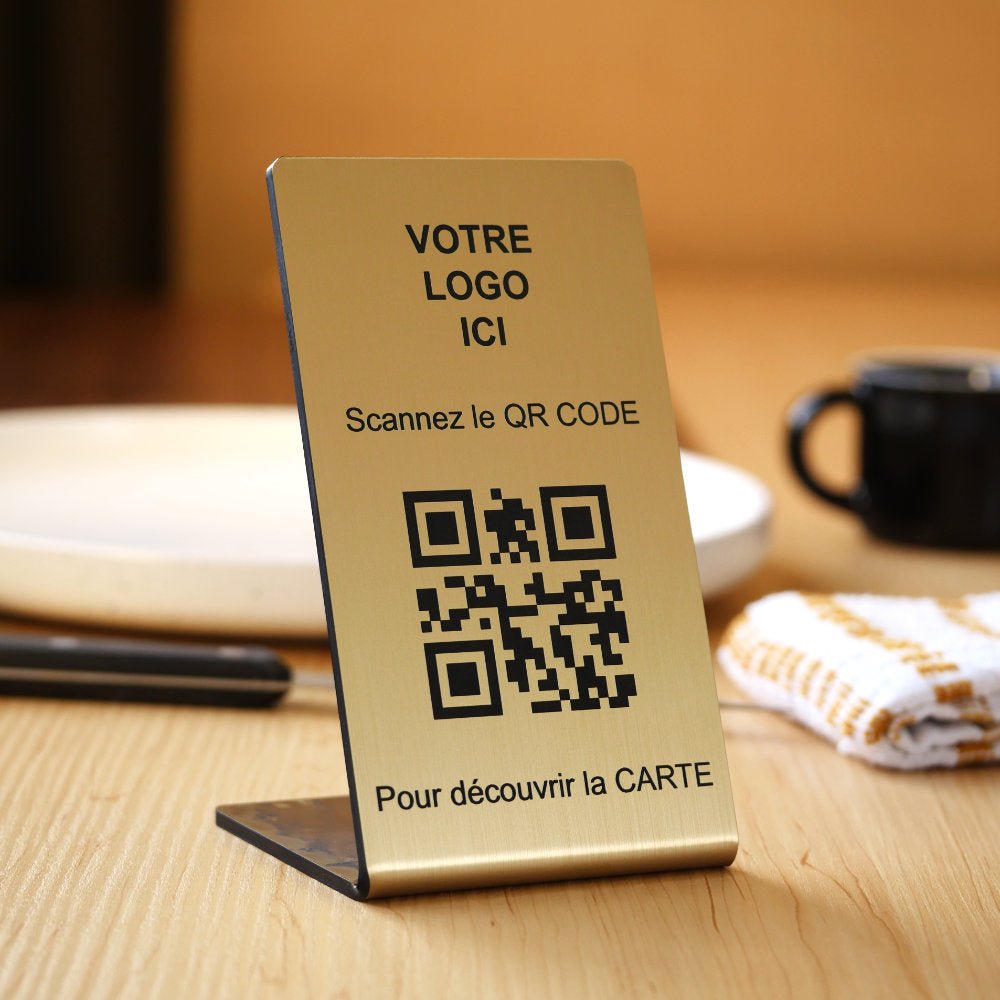 Chevalet de Table QR Code + Logo - Unisign