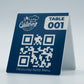 Chevalet de Table QR Code + Logo et Numéro de Table (recto verso) - Unisign