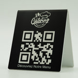 Chevalet de table QR code + logo (recto verso) - Unisign