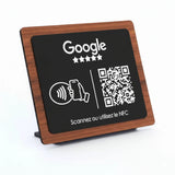 Chevalet QR Code + NFC Personnalisé - Avis Google - Professionnels UNISIGN