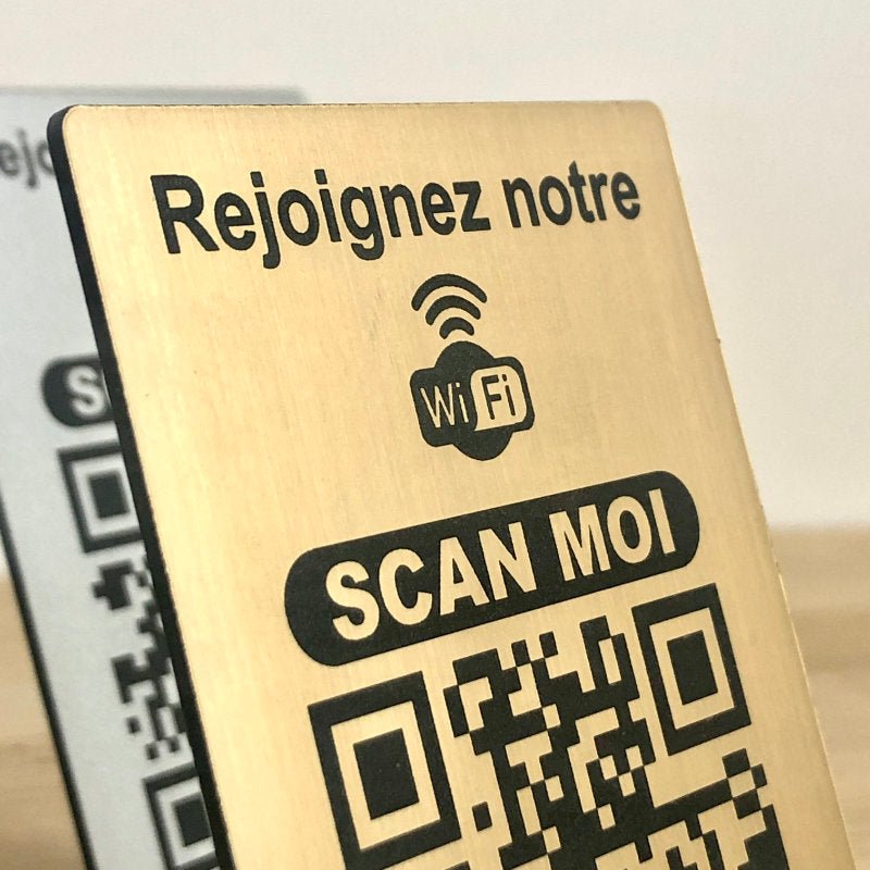 Chevalet QR code WIFI - Hôtel - Chambre d’hôtes - Gîtes - Unisign