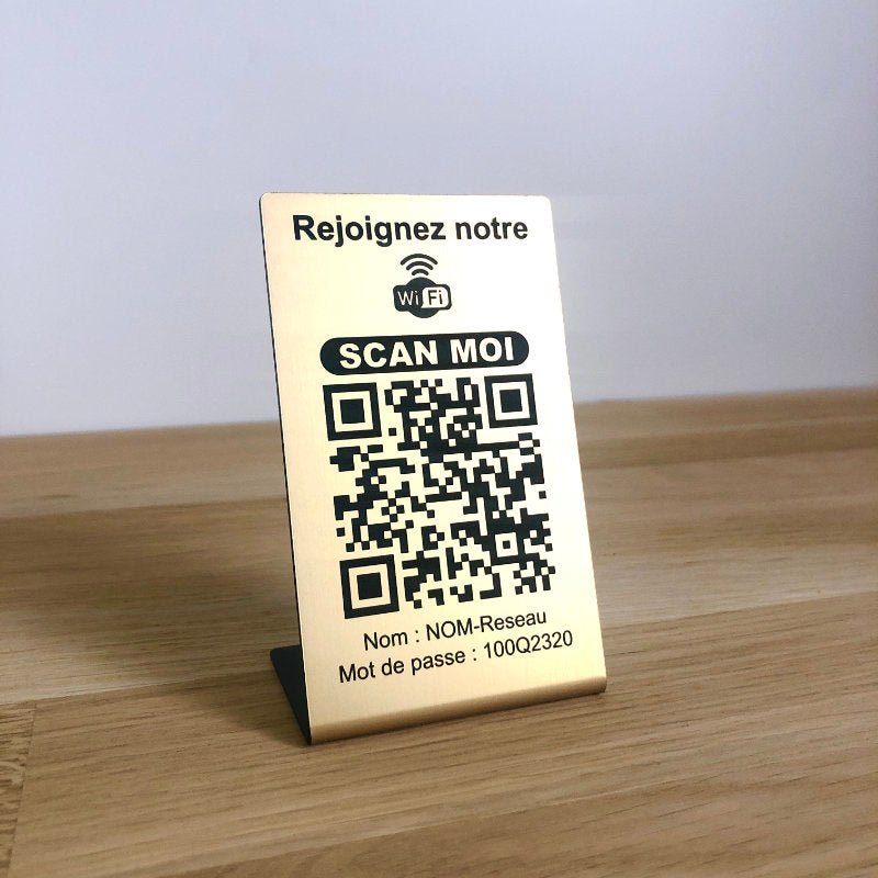 Chevalet QR code WIFI - Hôtel - Chambre d’hôtes - Gîtes - Unisign