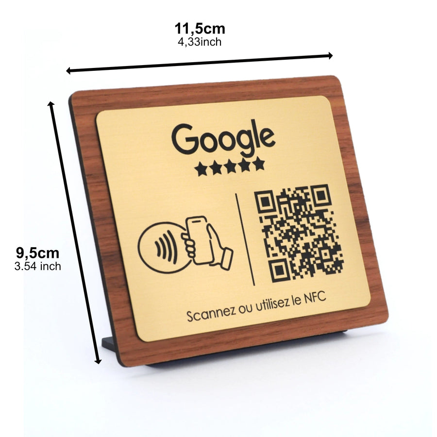 Chevalet QR Code + NFC Personnalisé - Avis Google - Professionnels UNISIGN