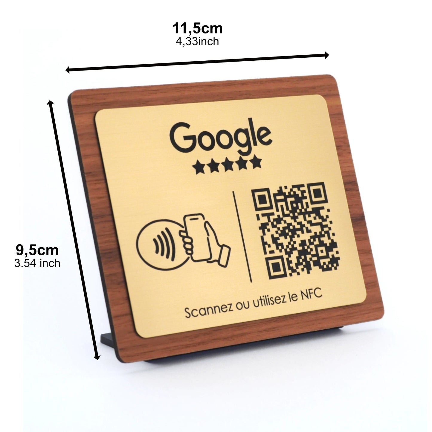 Chevalet QR Code + NFC Personnalisé - Avis Google - Professionnels