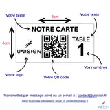 Plaque QR code Rectangulaires - 5 x 10 cm UNISIGN
