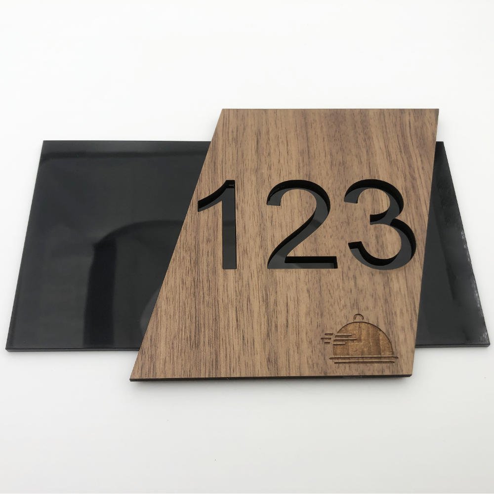 Numéro de chambre en Bois - Signalétique - Unisign