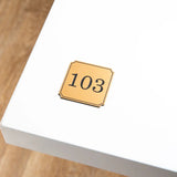 Numéro de Table Carré - Style Vintage - Gravé UNISIGN